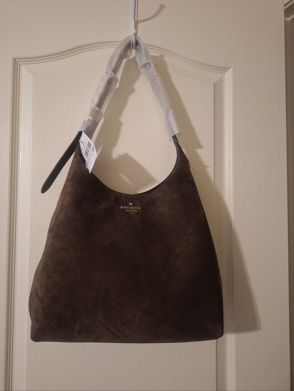 Kate Spade Large Suede Brown (Hot Fudge) Shoulder Bag - Picture 3 of 3